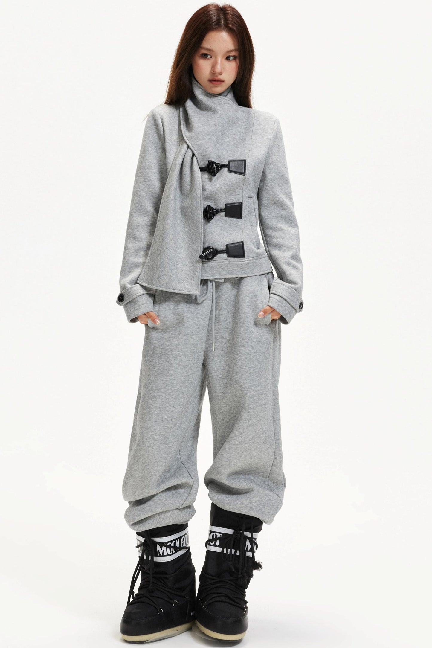 Retro Woolen Scarf Coat