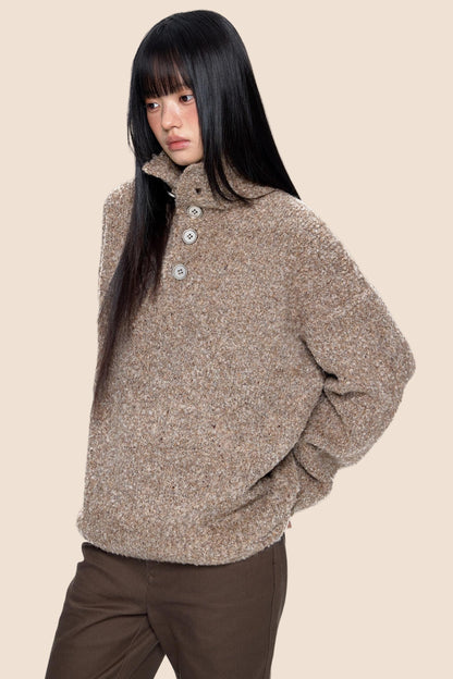 Stand-Up Vintage Sweater Jacket