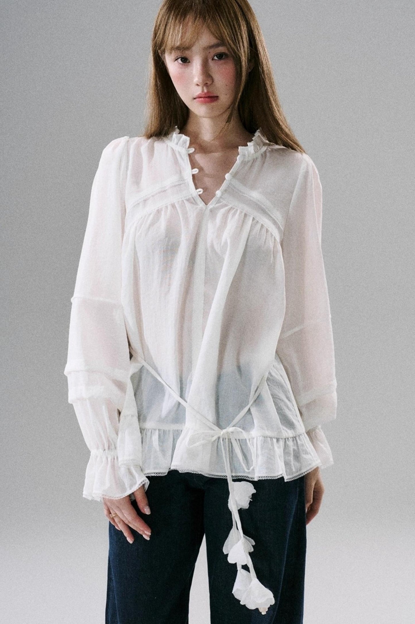 Symphony Acetate Flower Top