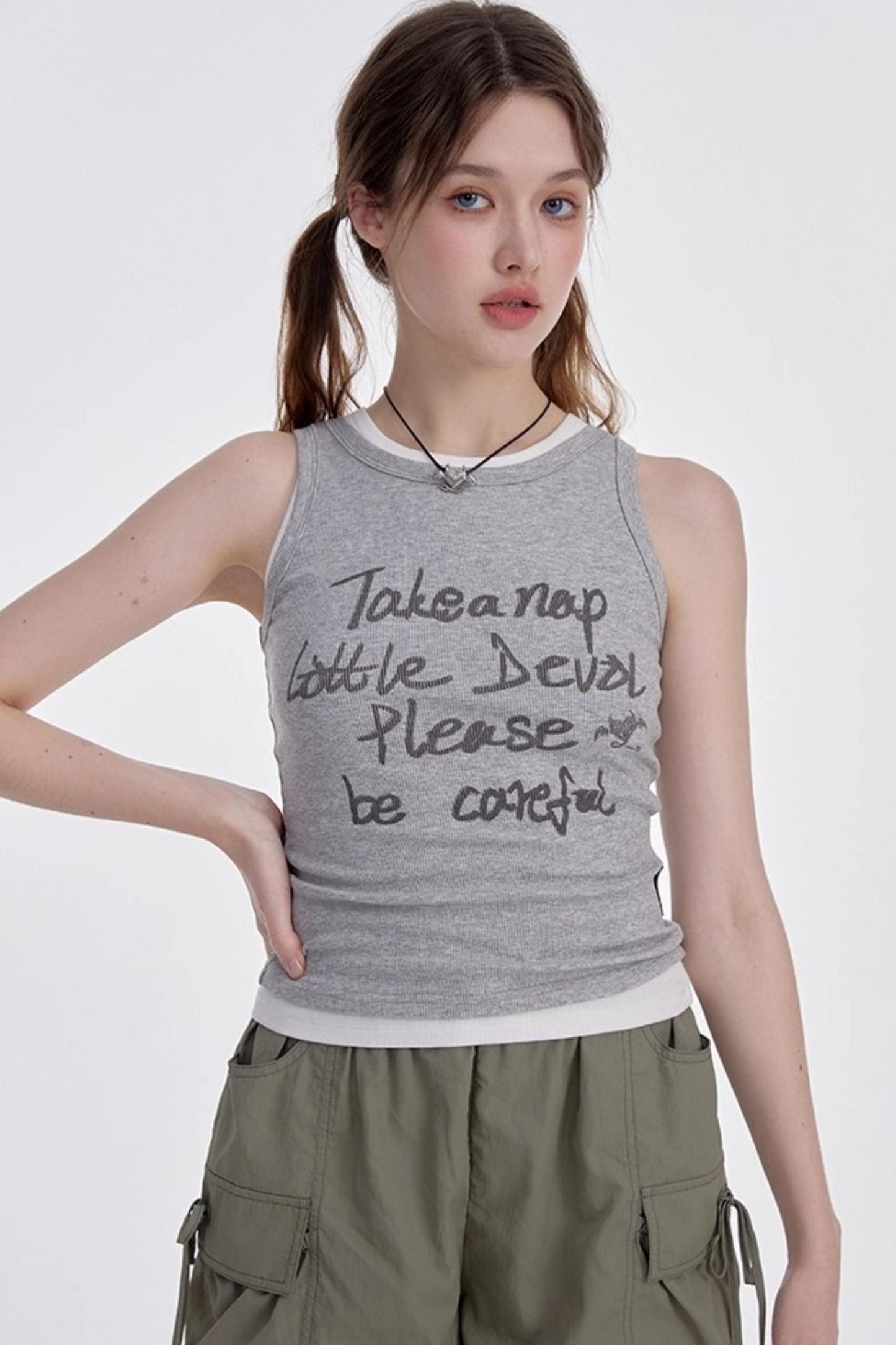 Monogram Racer Tank Top