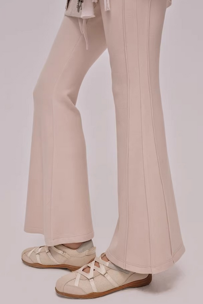 High-Waisted Ribbed Flared Pants