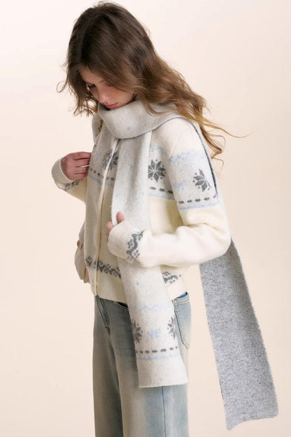 Wool Fair Isle Cardigan Set-Up