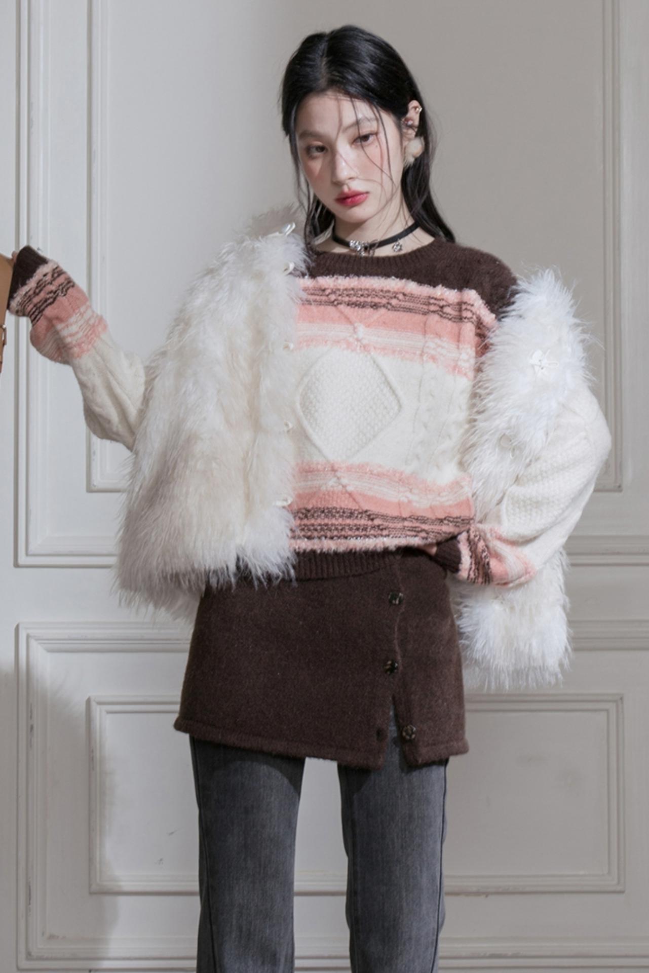 Sunset Gradient Knit Top & Skirt Set