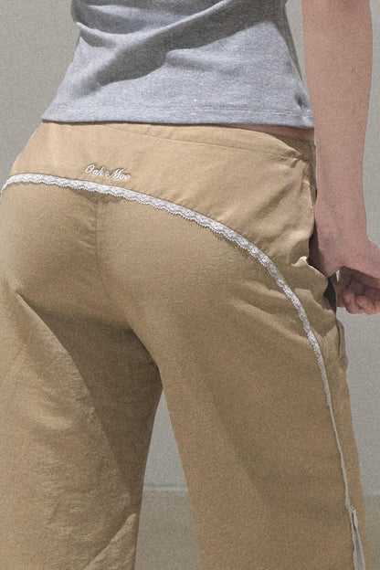 Copper Lace Wide Leg Pants