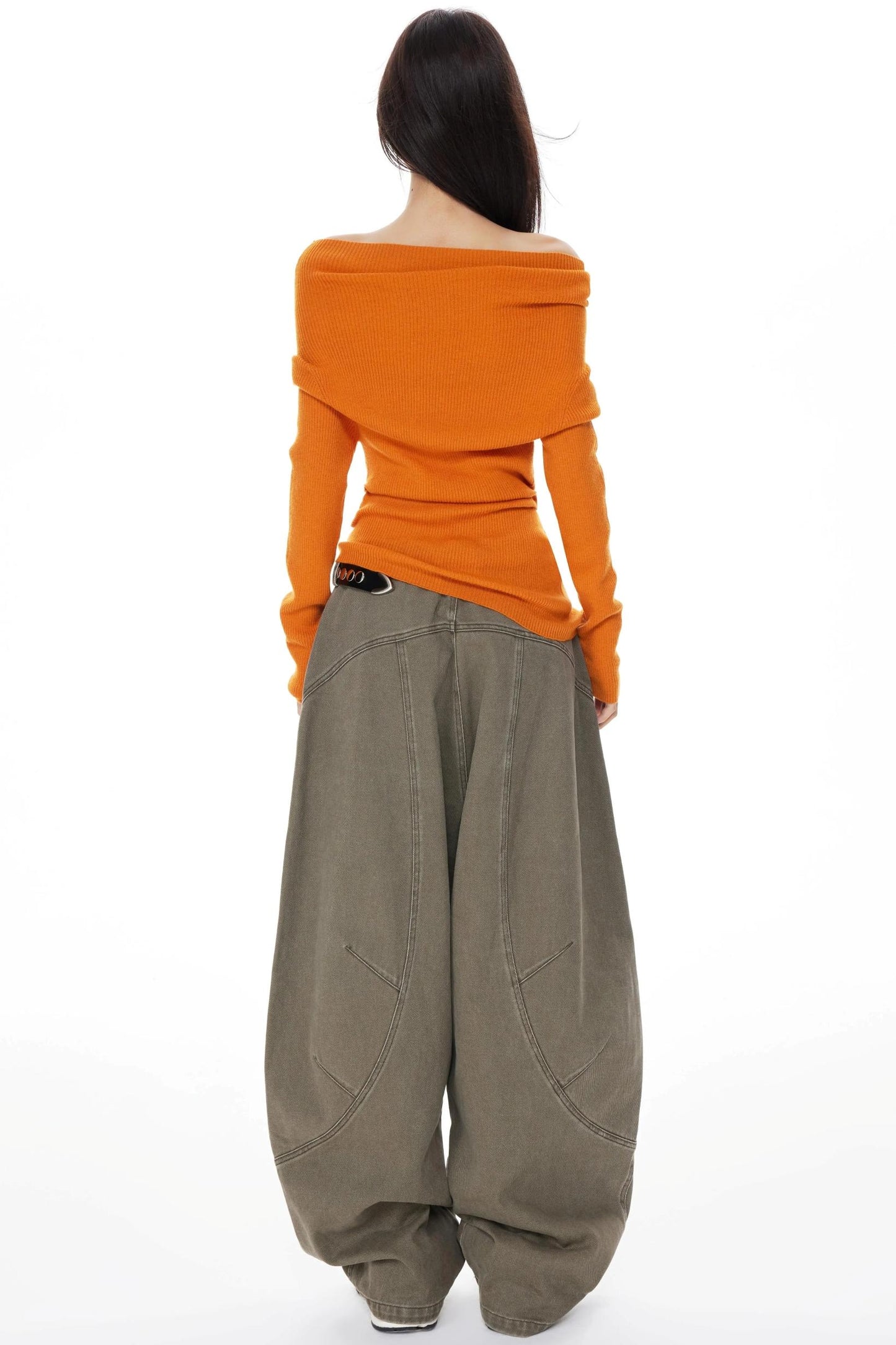 One-Shoulder Knit Sweater