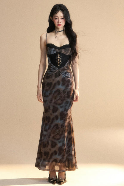 Venus Lace Leopard Dress