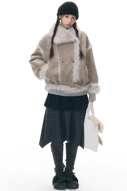 Patchwork Irregular Umbrella Skirt