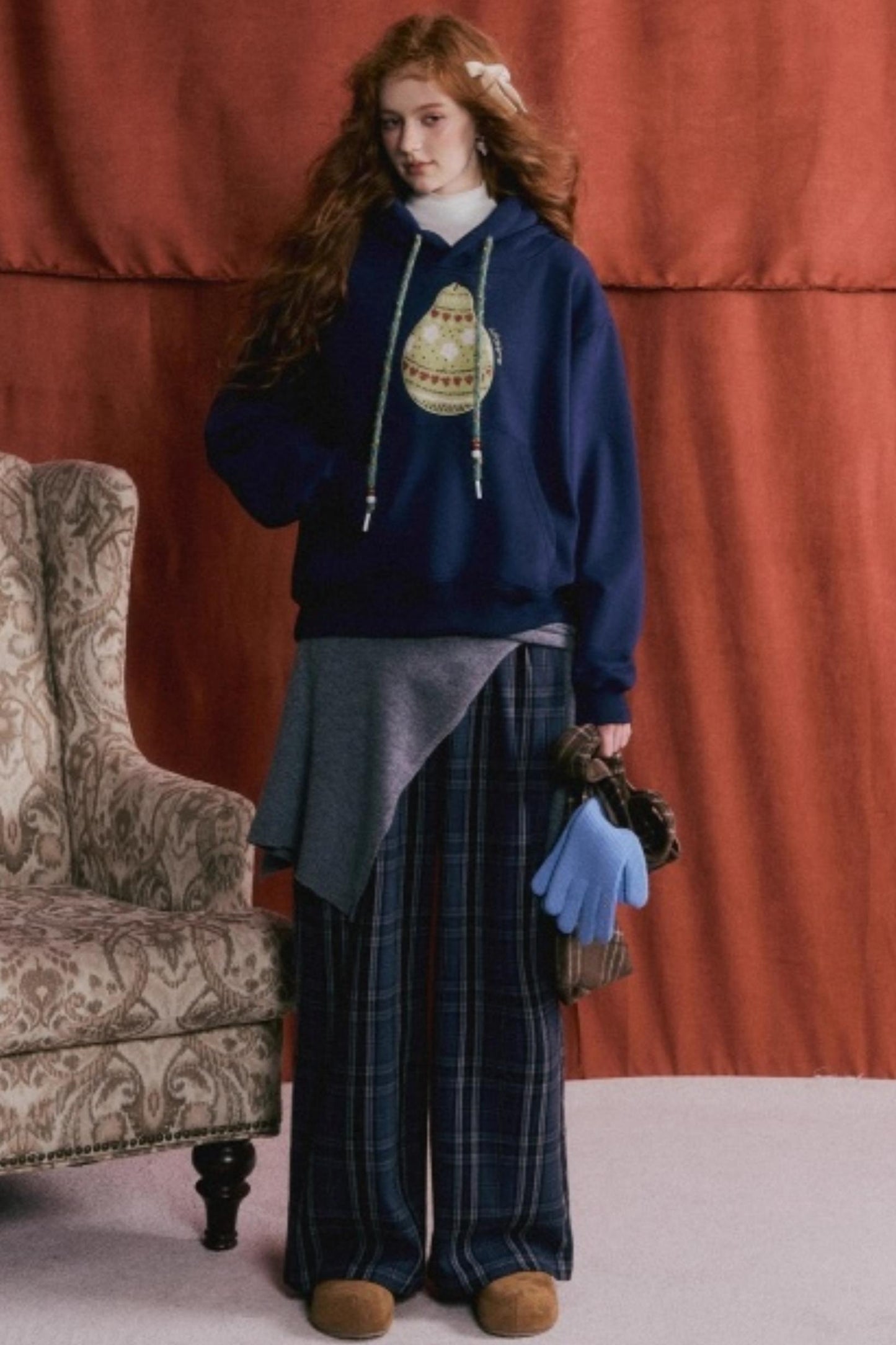 Solid Knit Lace-Up Shawl