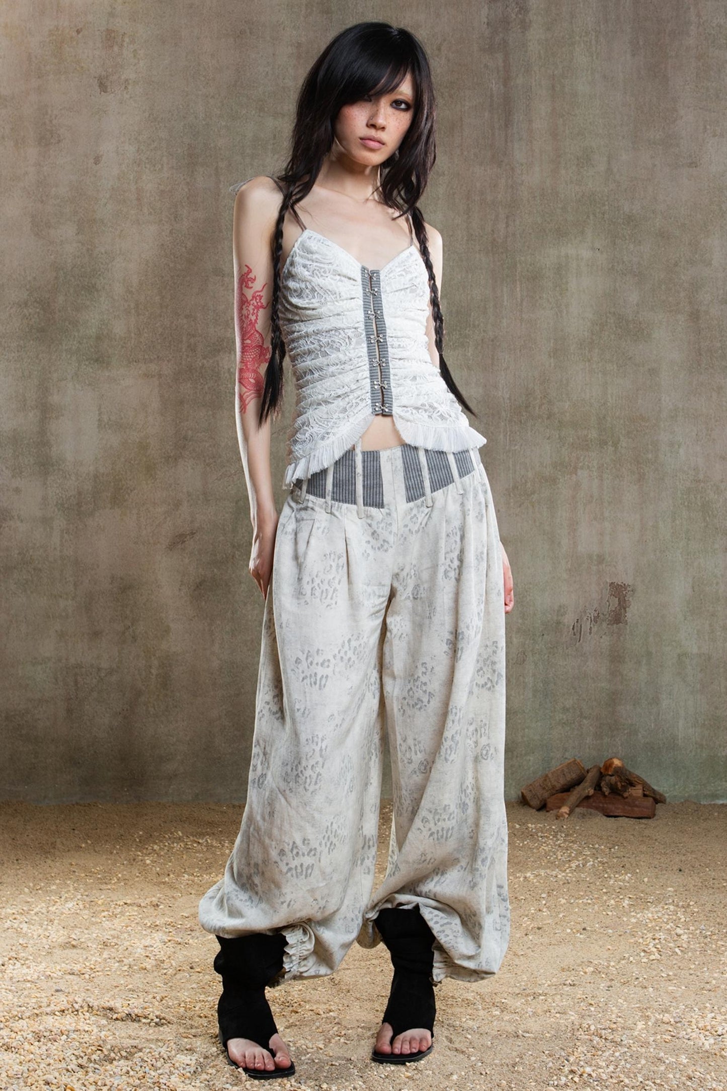 Retro Fishbone Pants