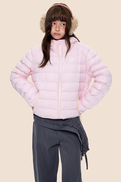 White Duck Down Hooded Jacket