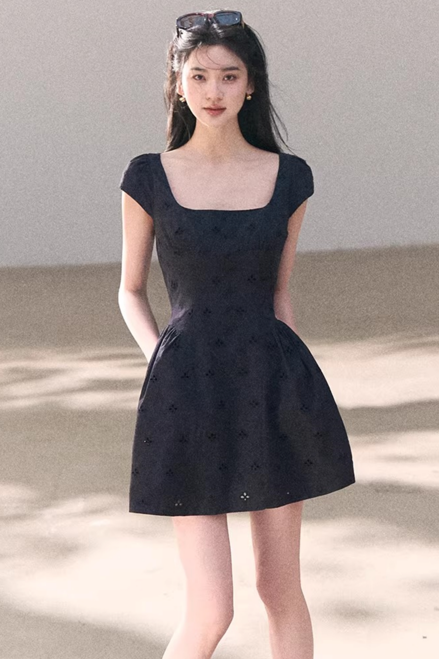 Pure Cotton Embroidered Dress