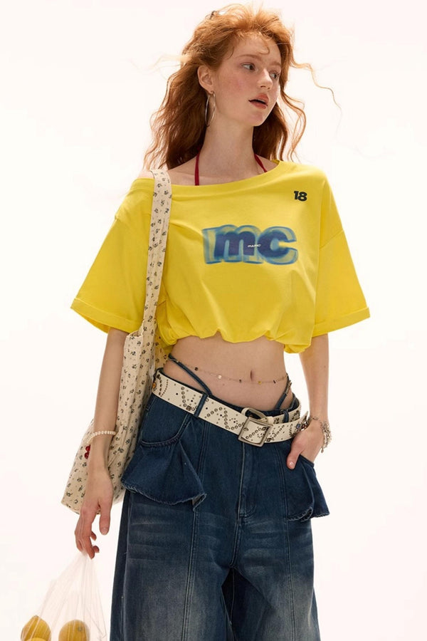 Casual Shoulder Cutout Tee