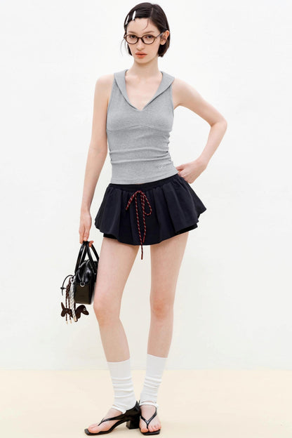 Sleek V-Neck Knit Vest