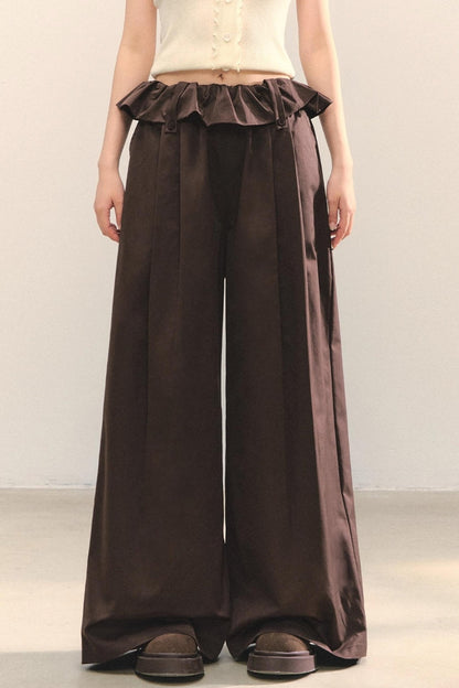 Turn-Up Waist Balloon Pants