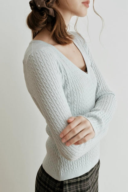 Velvet Twist Knitting Top