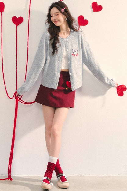 Soft Glutinous Dalmatian Jacquard Cardigan