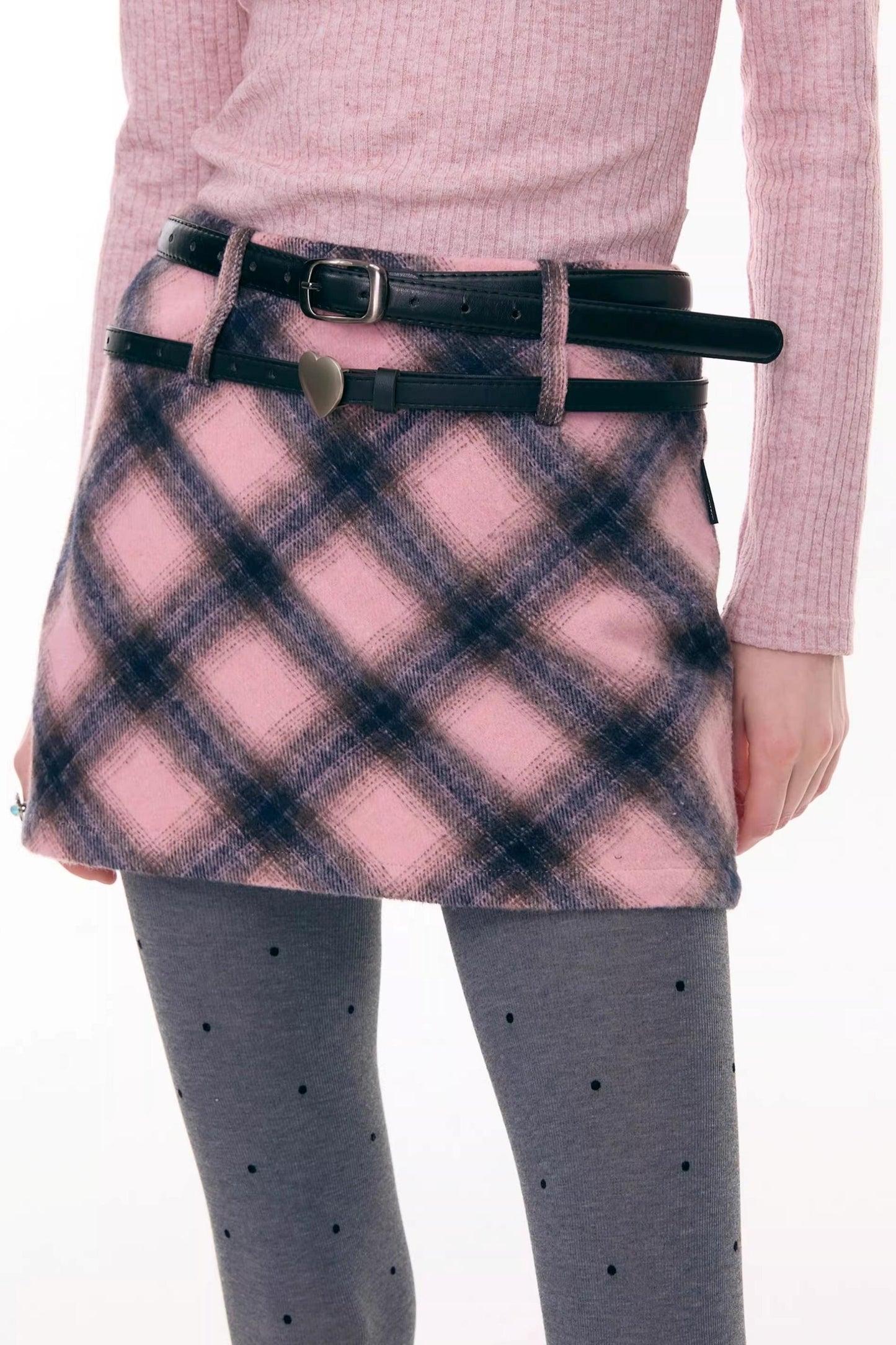 Misty Rain Plaid Skirt