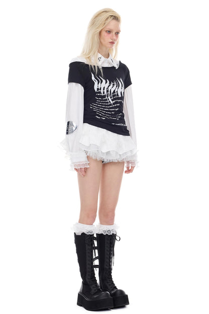 Moonlit Lace Tutu Shirt