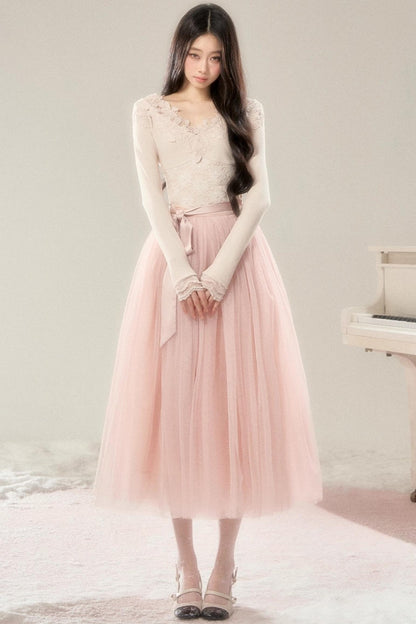 French Noble Lace Dress Set-Up