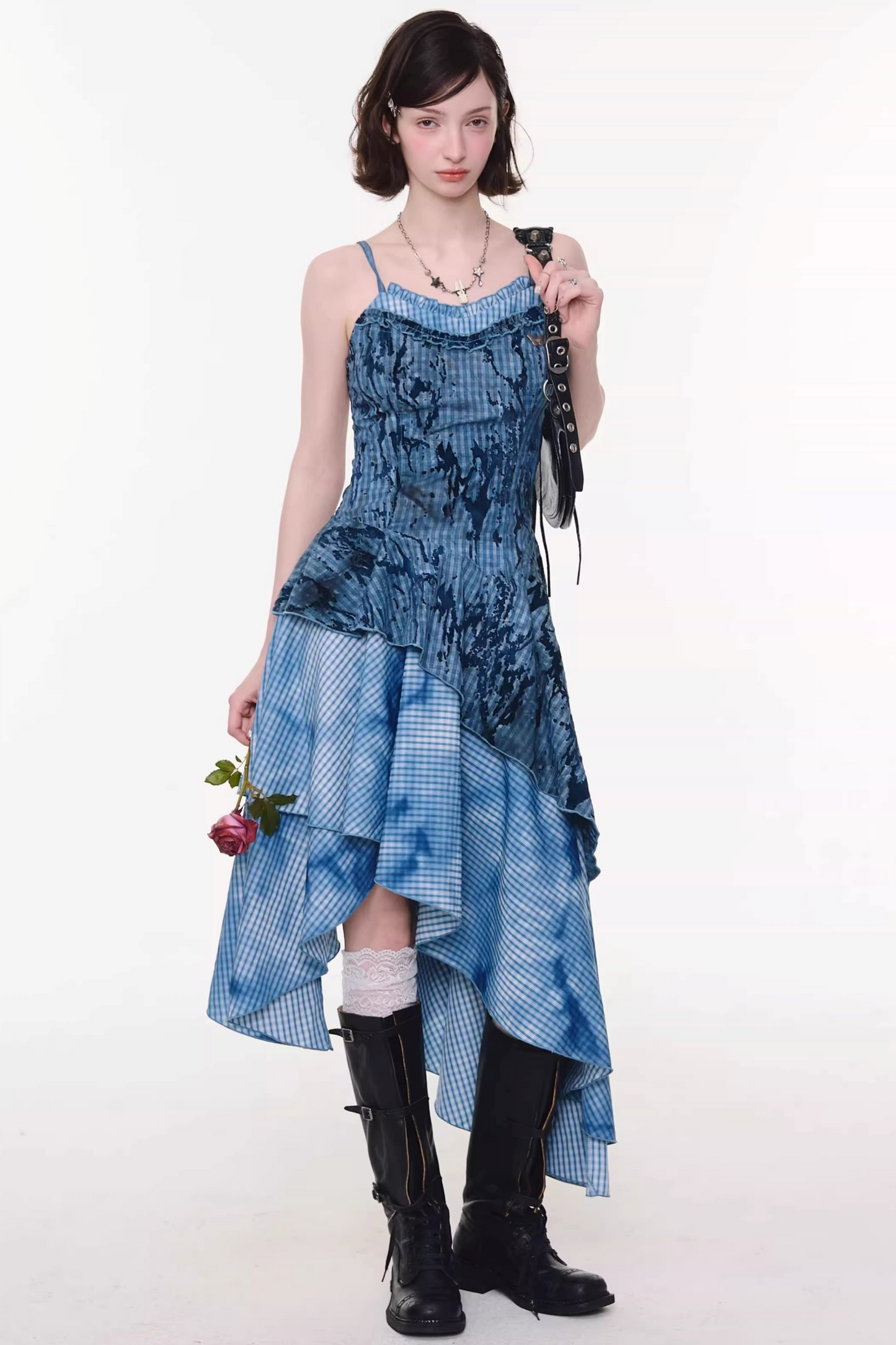 Night Mist Plaid Dress