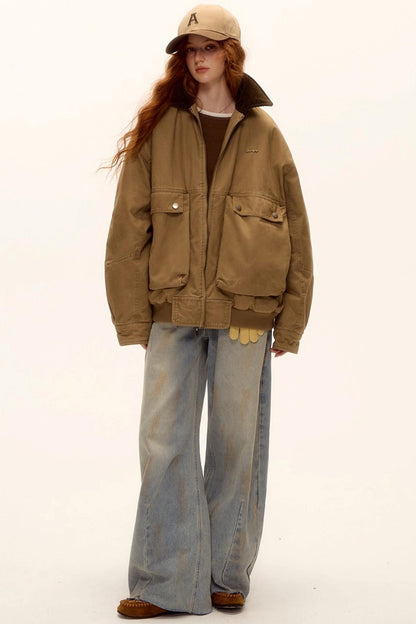 Corduroy Patchwork Retro Jacket Set-Up