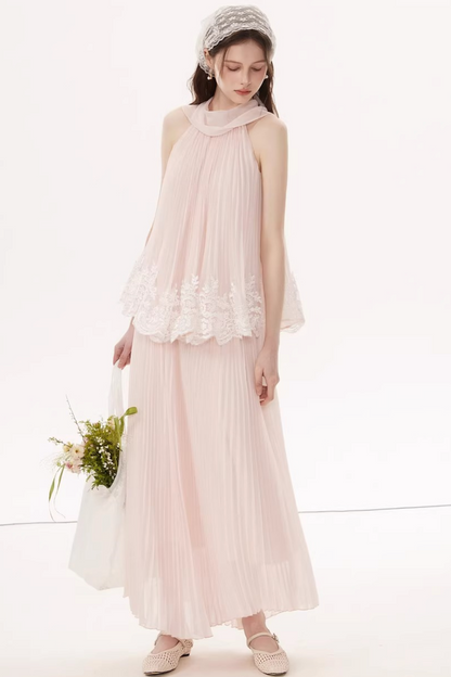 Embroidered Lace A-Line Dress