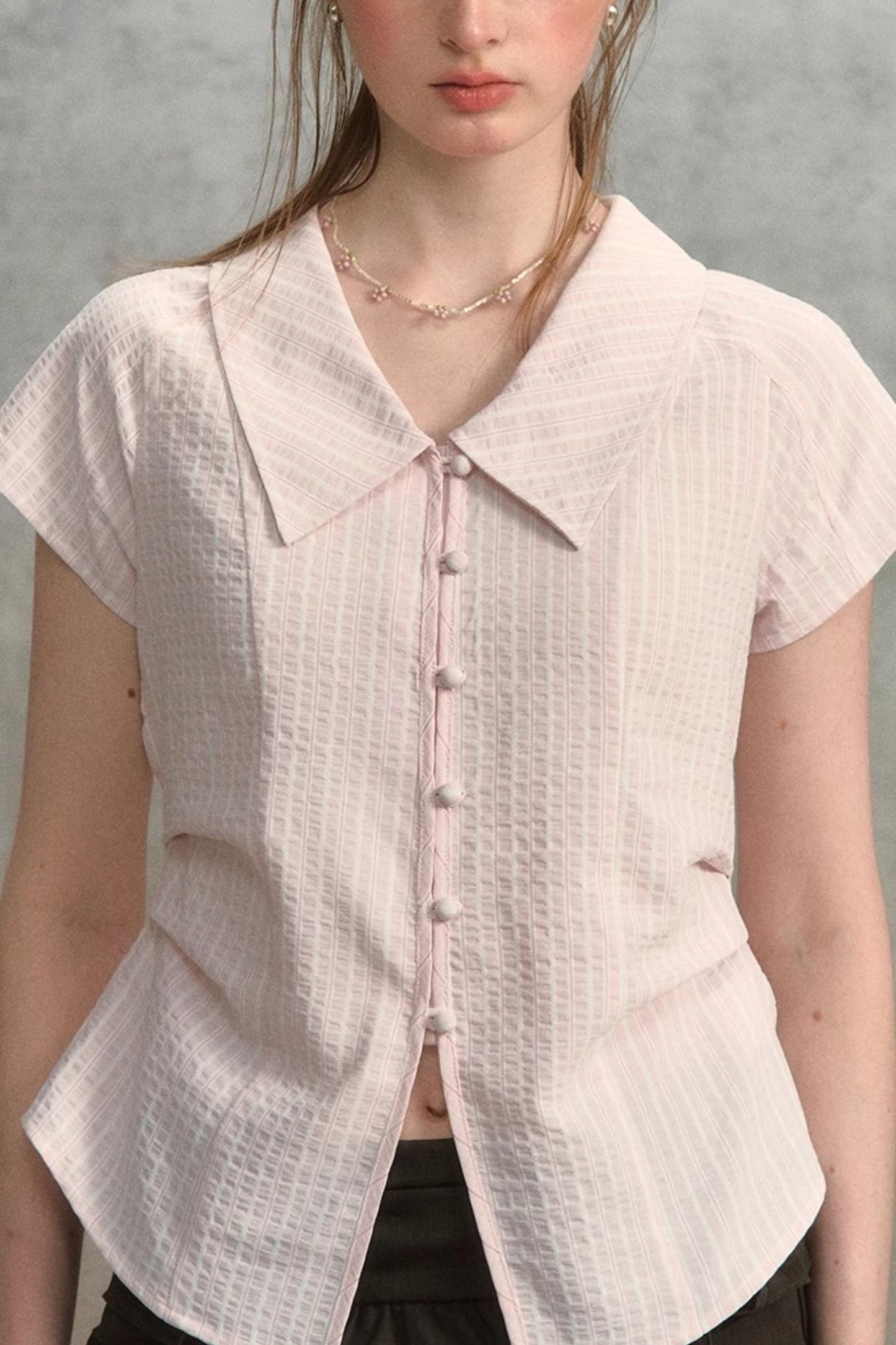 Chic Pink Striped Slim Fit Shirt