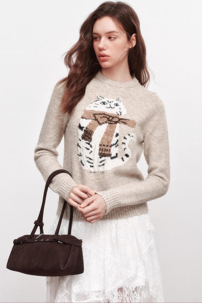 Kitten Crew Neck Sweater