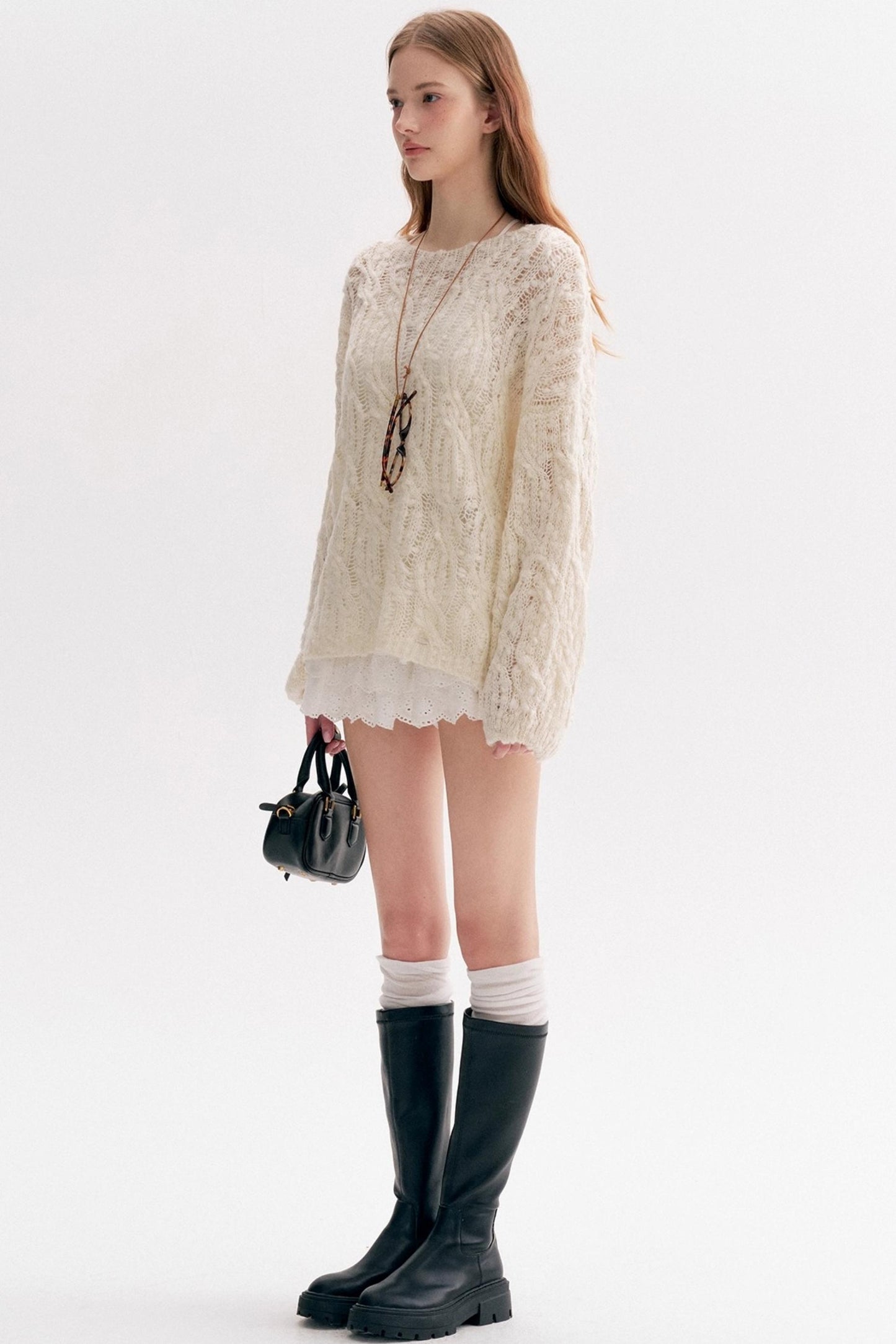Wool Texture Lazy Loose Sweater