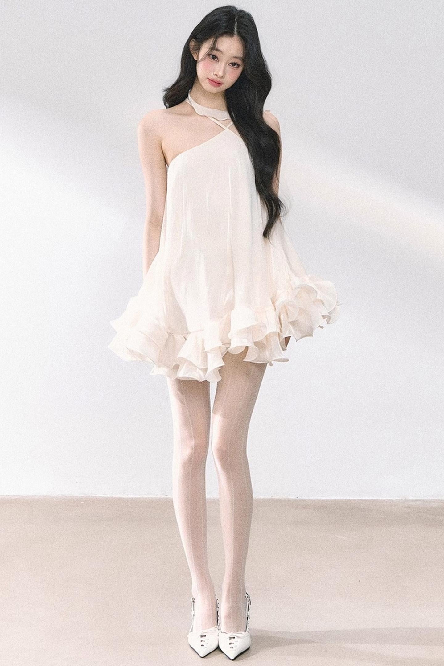 Summer Apricot Elegance Dress