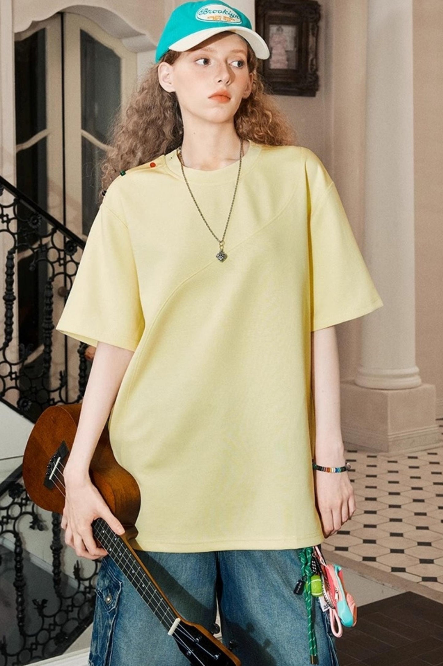 Artistic Beaded Summer Tee