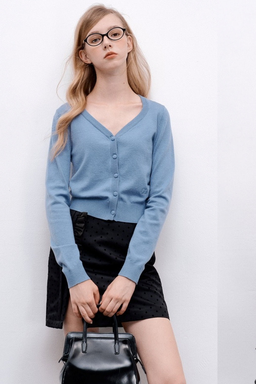 Gentle Polka Dot Ruffled Skirt