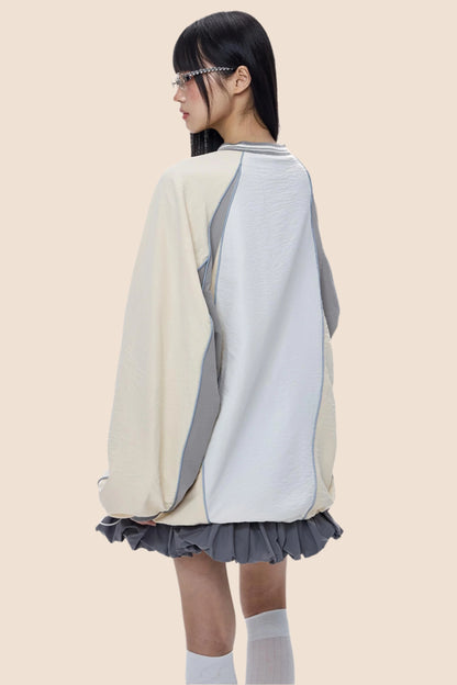 Monogram V-Neck Jersey Sweatshirt