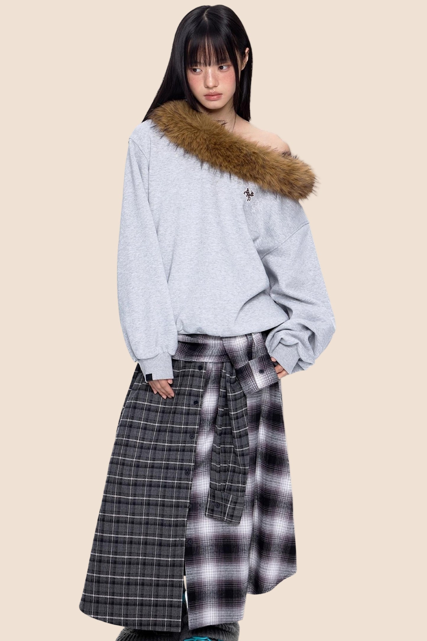 One-Shoulder Sweatshirt