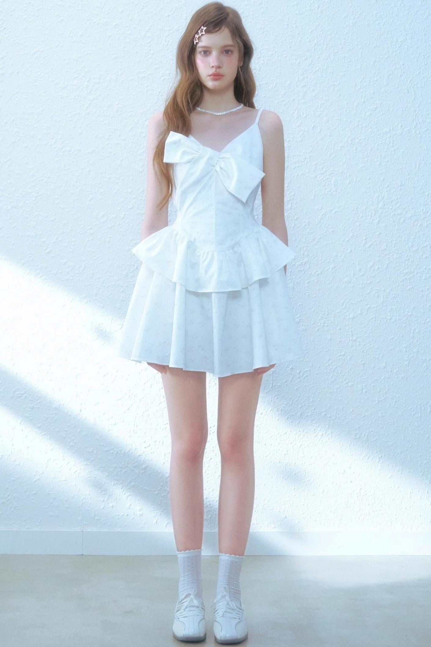 Floral Halter Poncho Dress