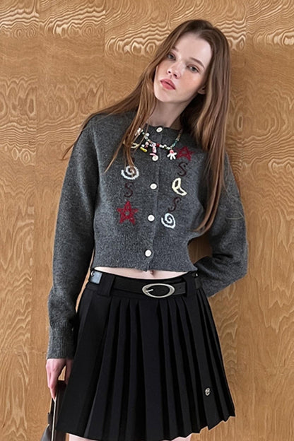 Star and Moon Knitted Cardigan