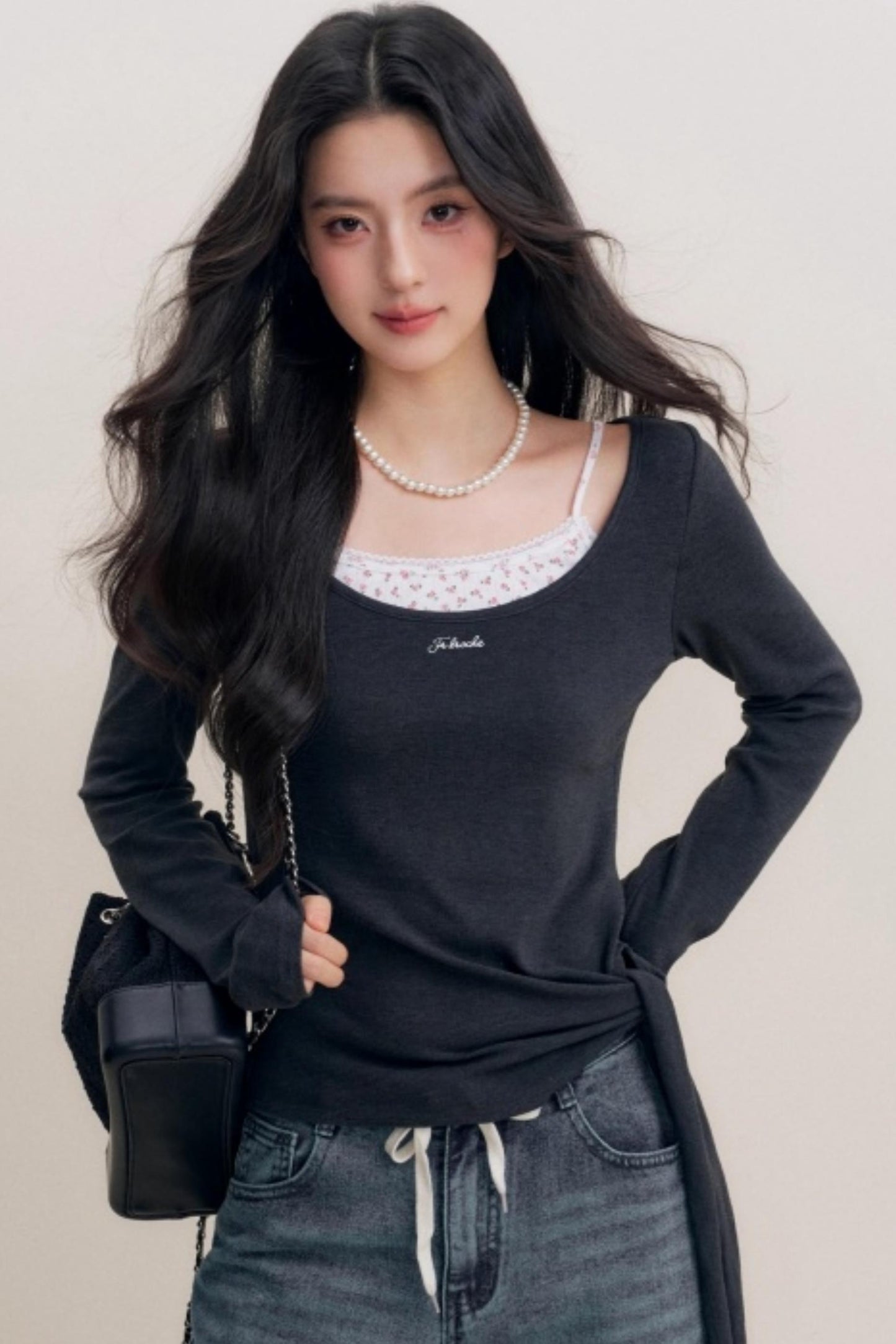 Lace Trim Patchwork Top