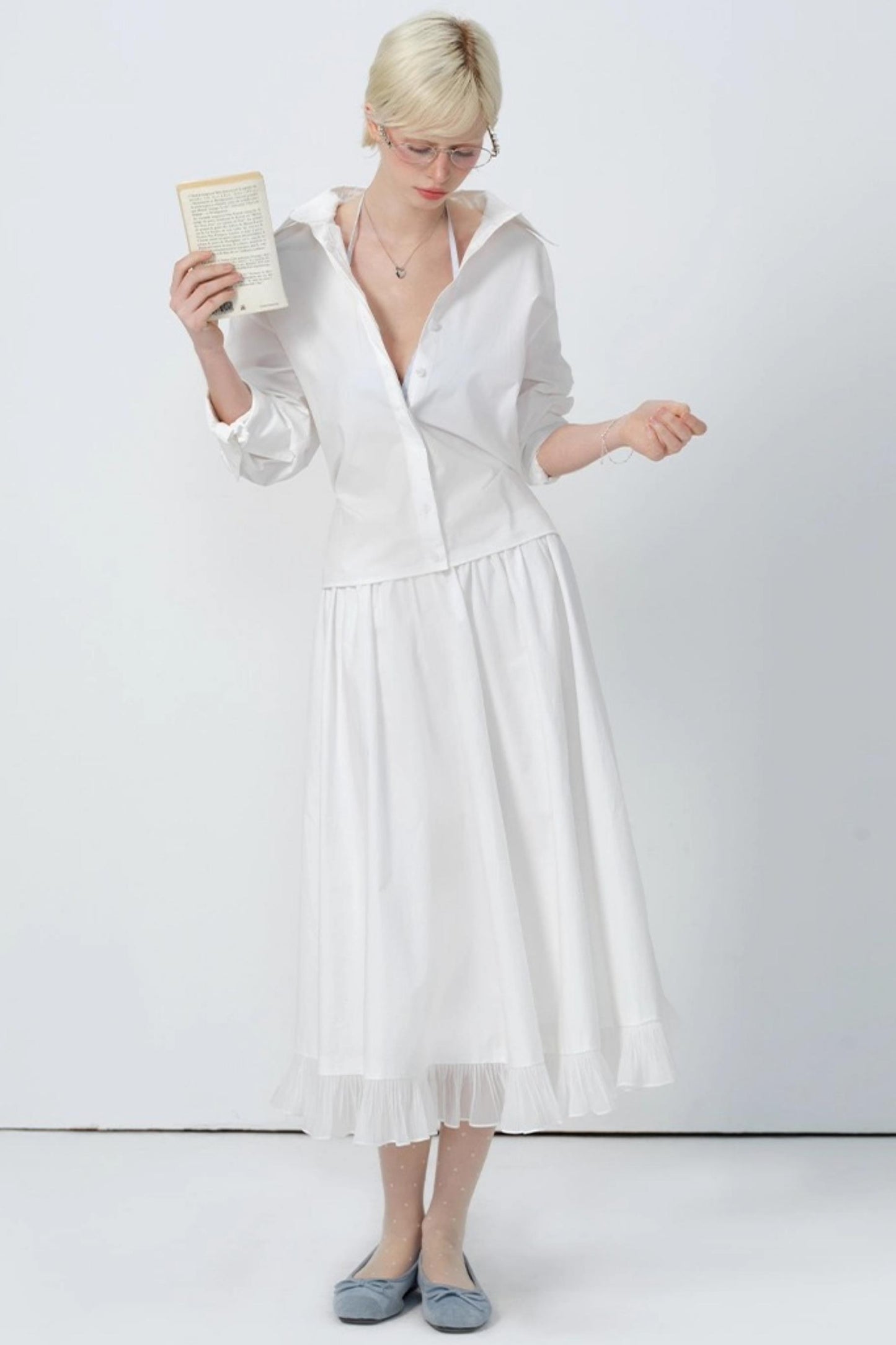 High-Waist A-Line Skirt