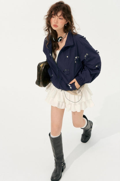 Autumn Cropped Flower Jacket