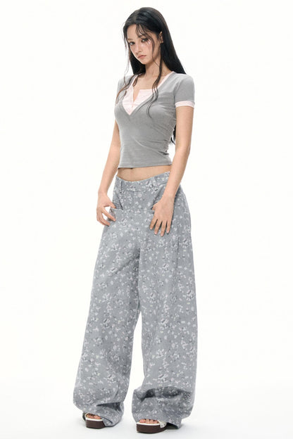 Color Block V-Neck Tee