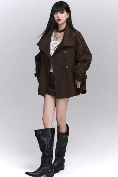 Brown Suede Autumn Jacket