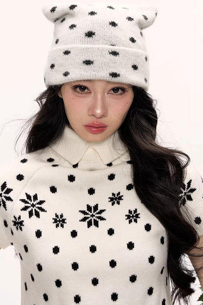 Rabbit Fur Cat Ear Hat