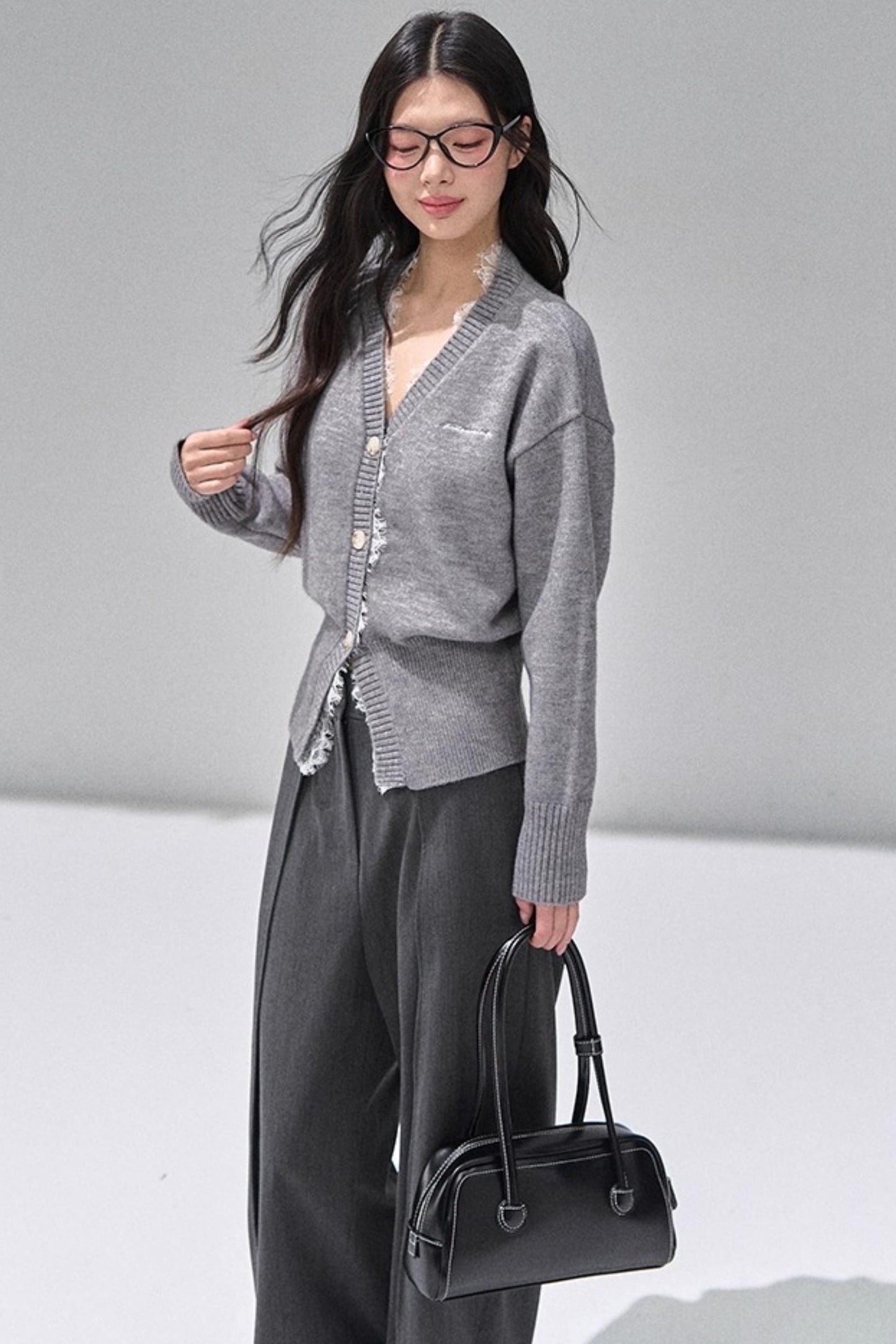 Lace Patchwork Knitted Sweater