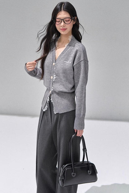 Lace Patchwork Knitted Sweater