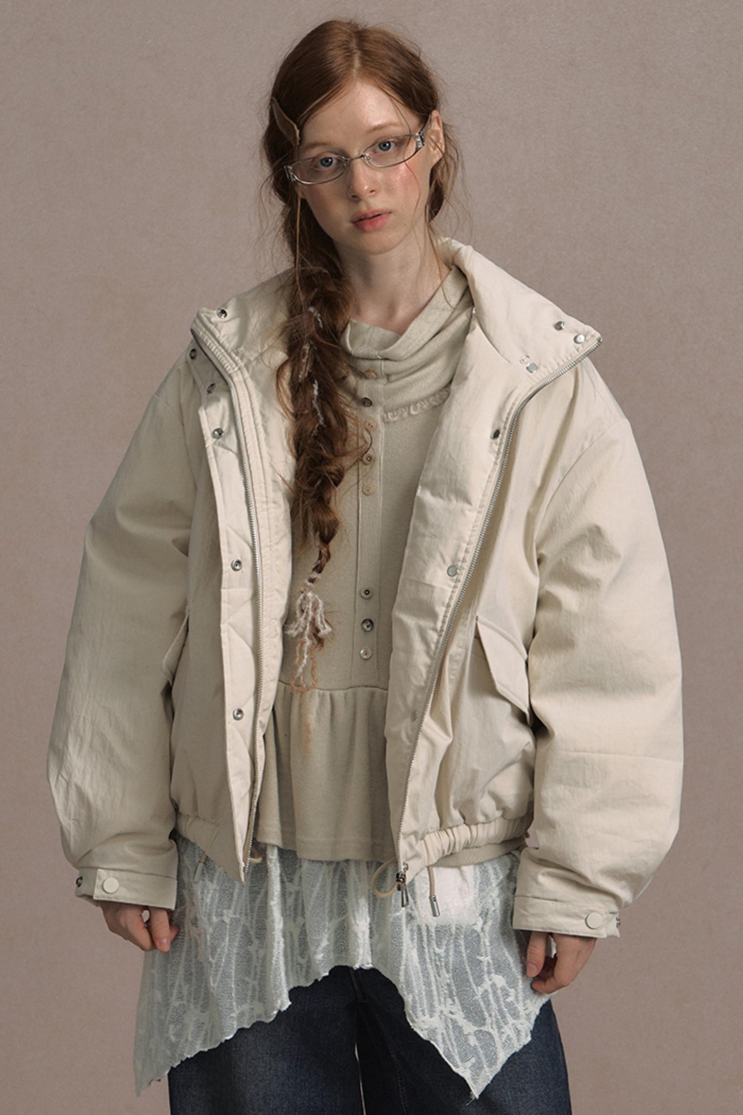 Fake Two Piece Wind Lace Knitted Top