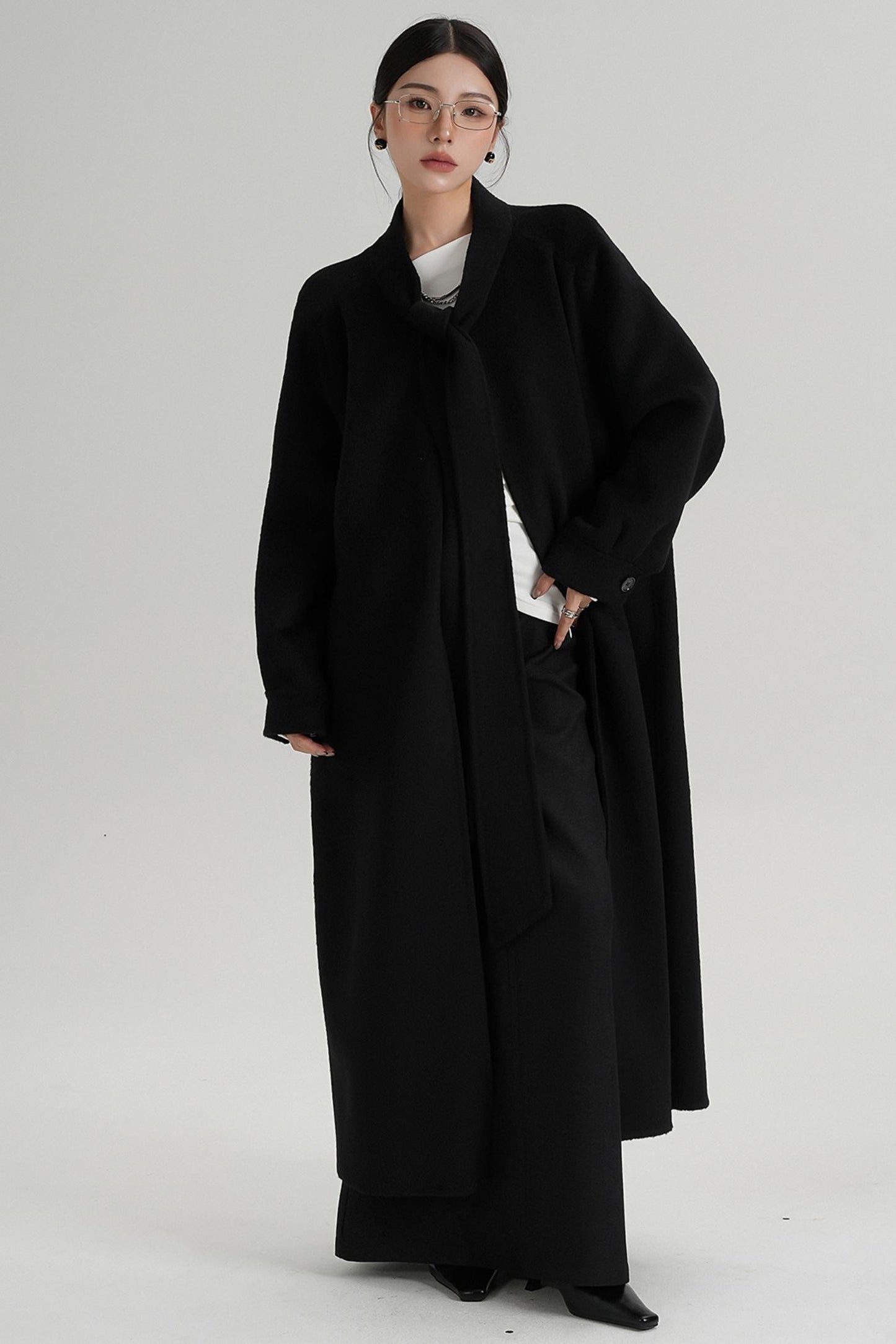 Temperament Woolen Long Coat