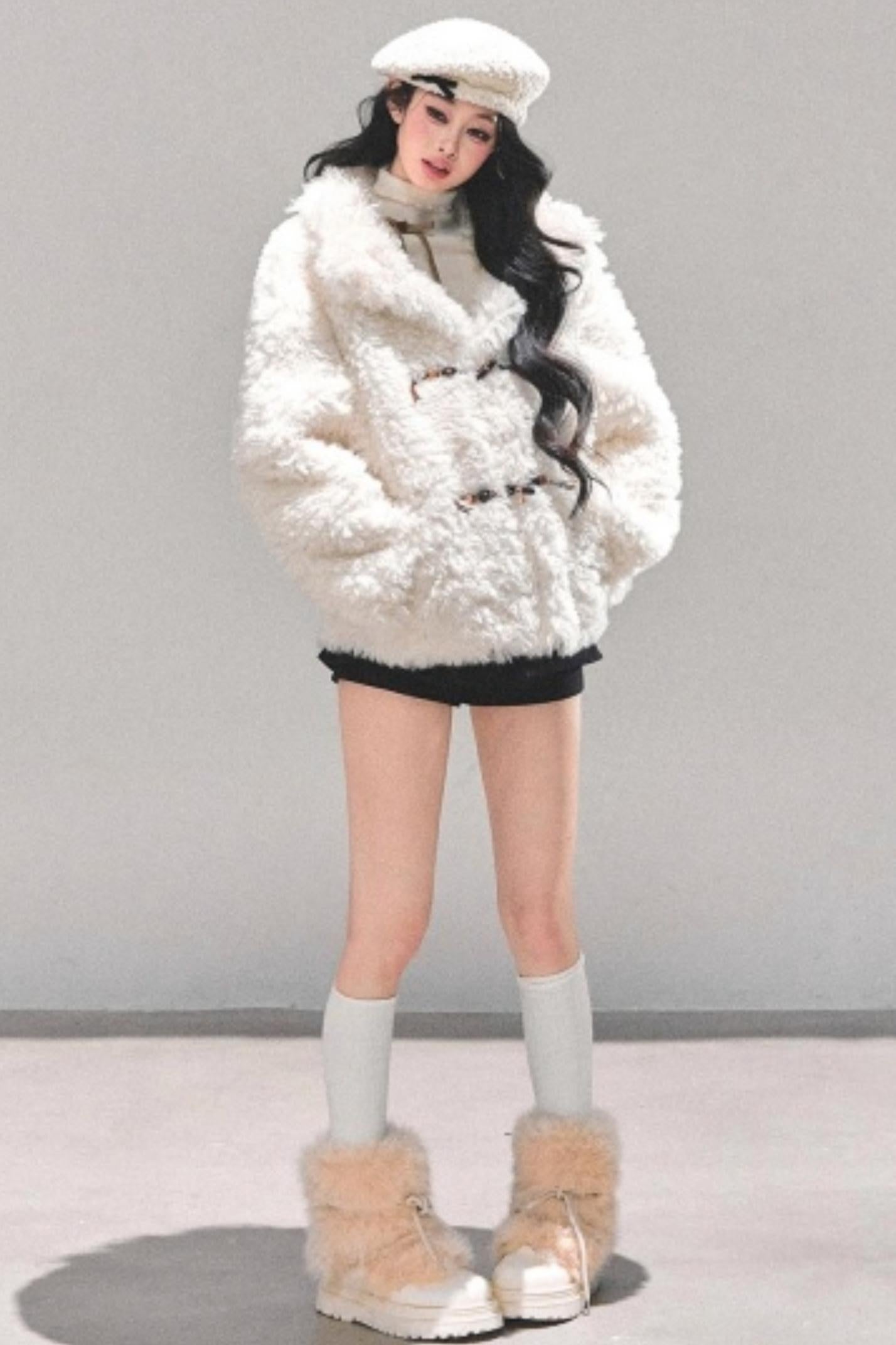Soft Lamb Fur Winter Coat