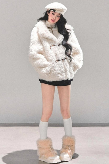 Soft Lamb Fur Winter Coat