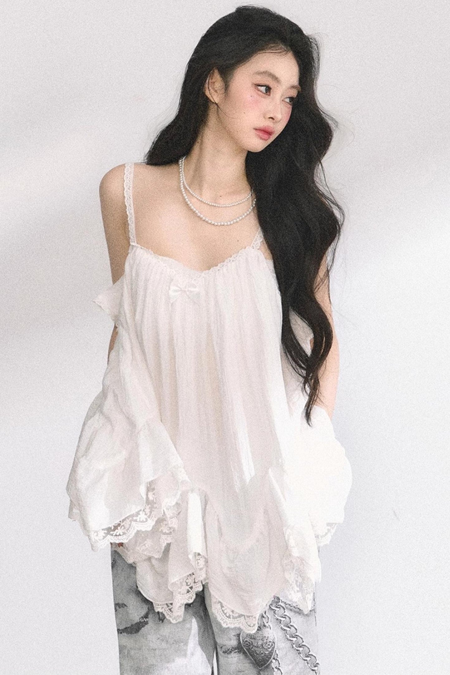 Chiffon Lace Doll Top