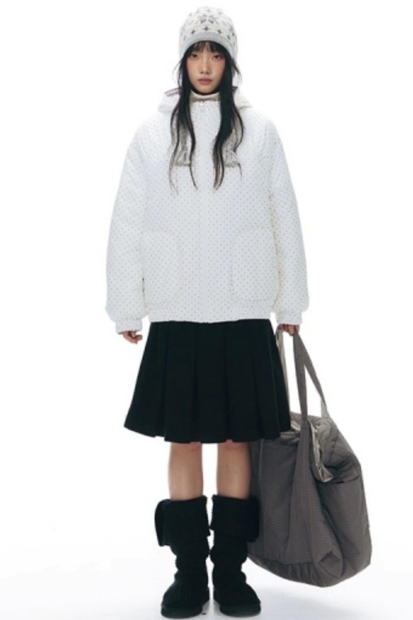 Reversible Polka Dot Hooded Jacket